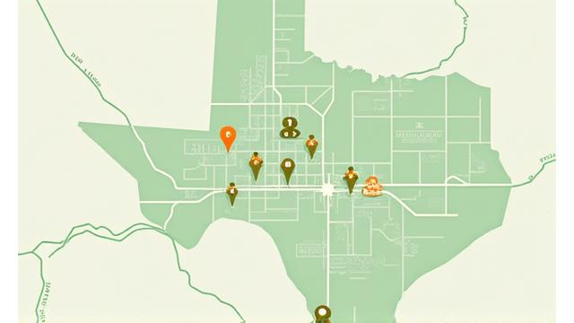 Map of Austin highlighting key healthy aging resources