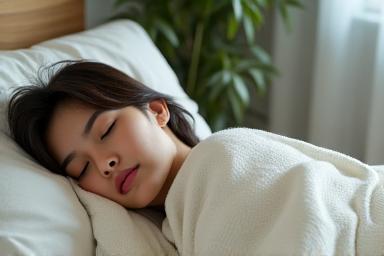 Illustration of a person sleeping soundly